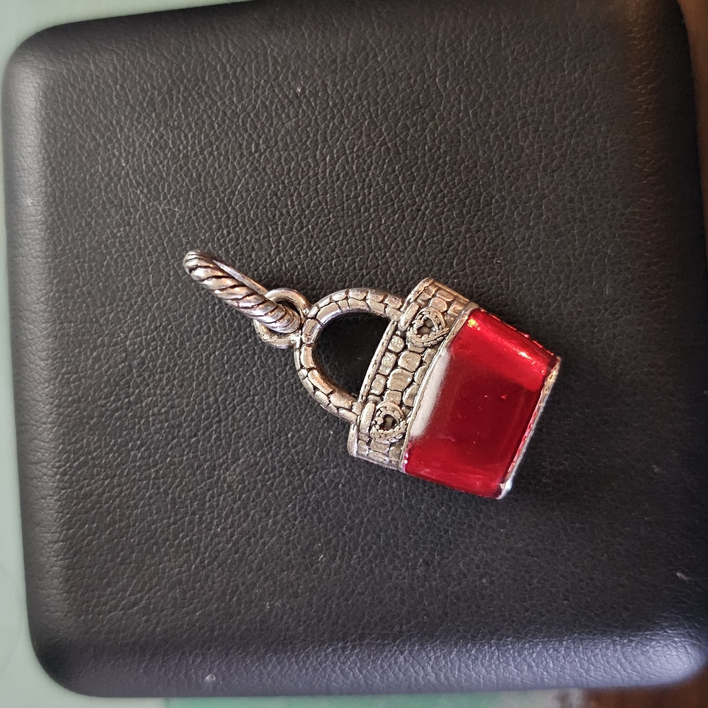 Brighton Retired Red Heart Tote Handbag Charm Only